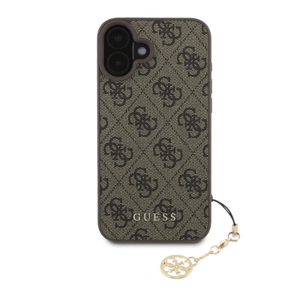 Guess 4G Charm tok iPhone 16 készülékhez Tone on Tone Brown barna