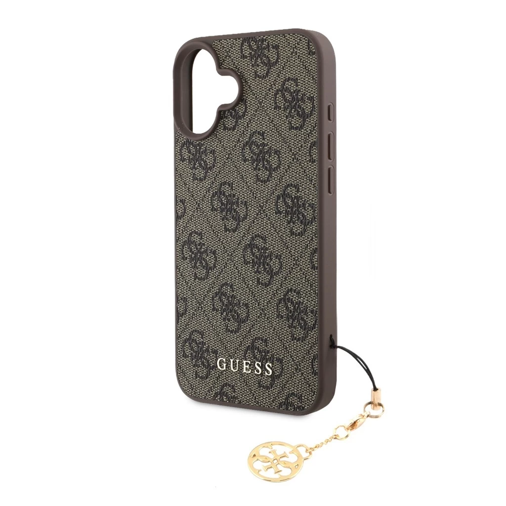 Guess 4G Charm tok iPhone 16 készülékhez Tone on Tone Brown barna