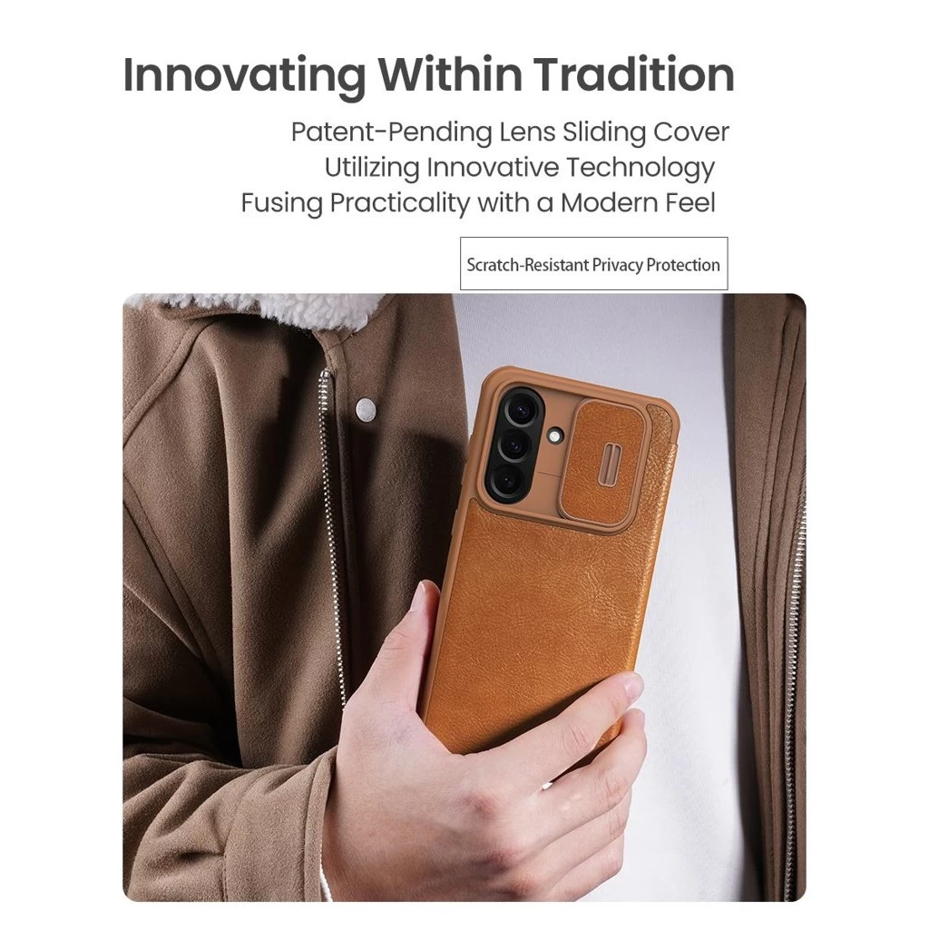 Nillkin Qin Book PRO tok Samsung Galaxy A56 5G készülékhez fekete