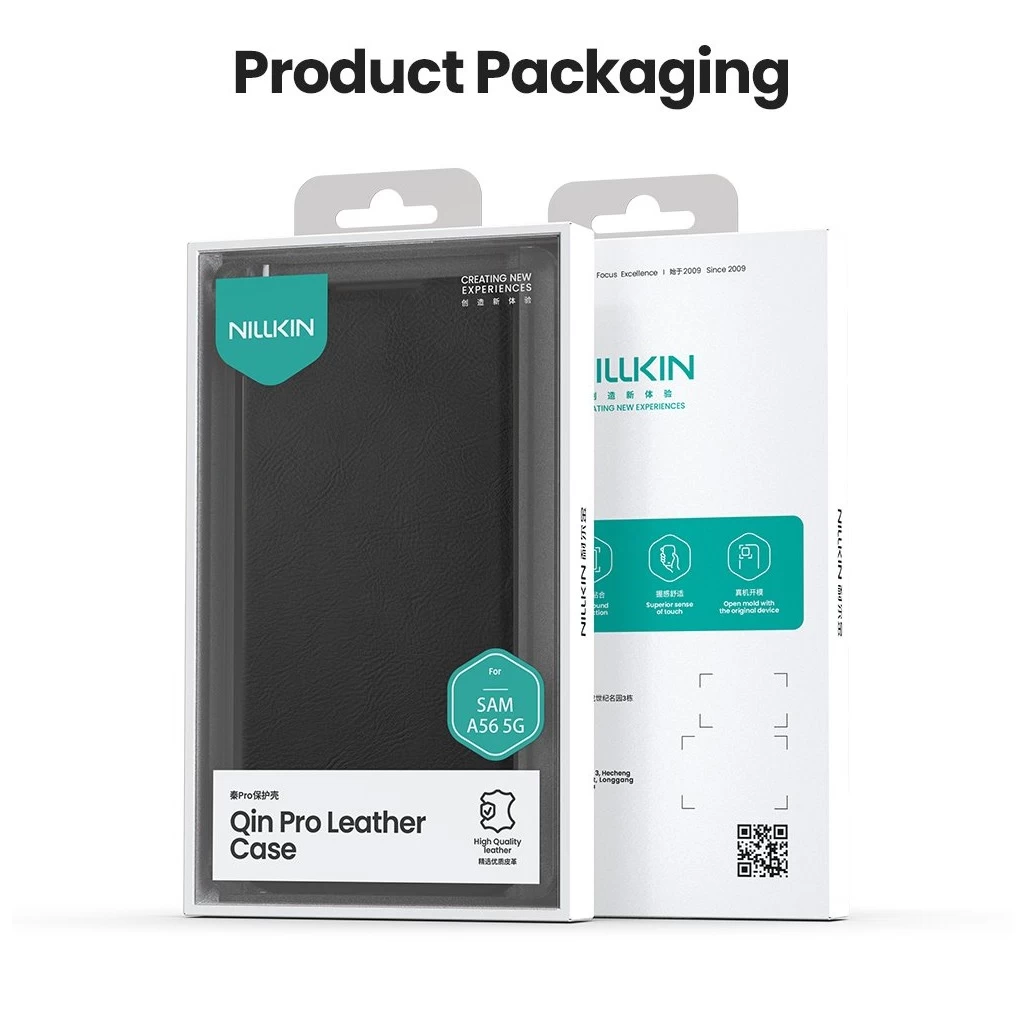 Nillkin Qin Book PRO tok Samsung Galaxy A56 5G készülékhez fekete