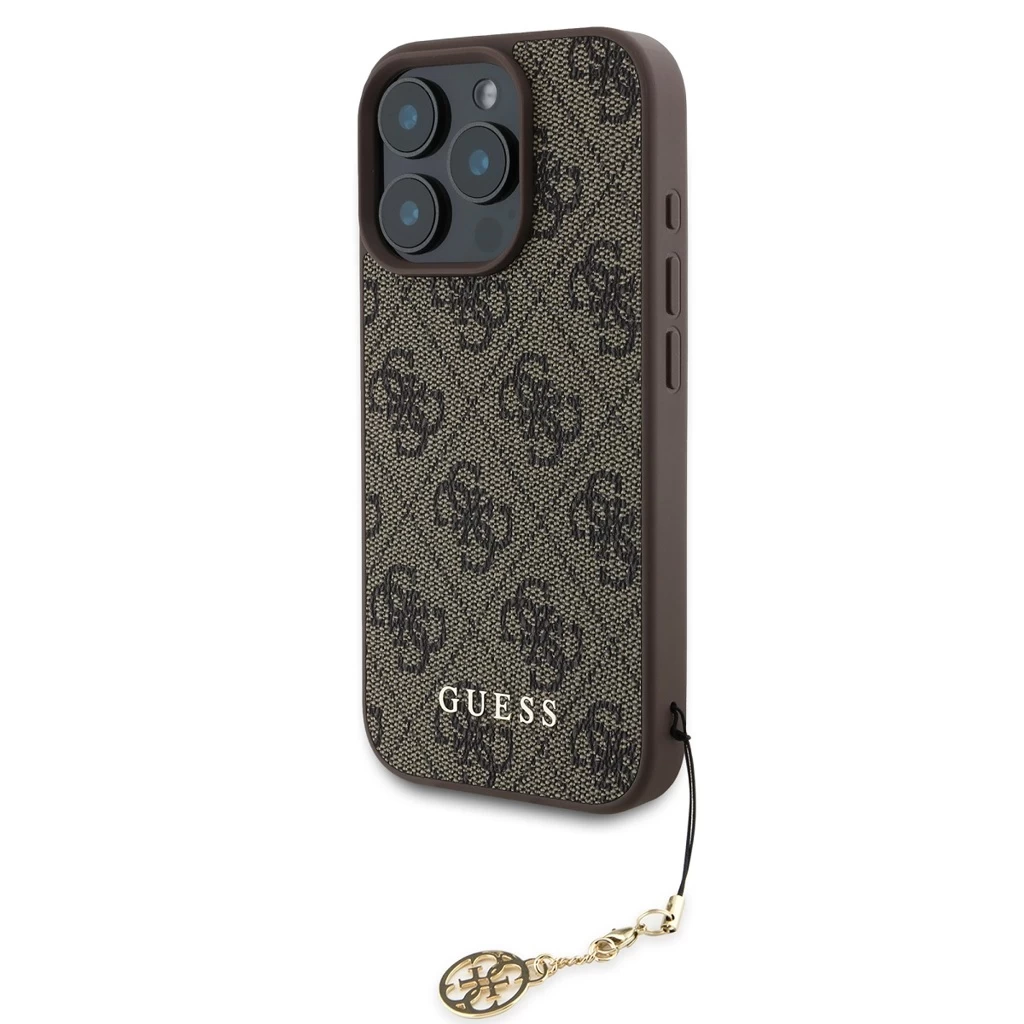 Guess 4G Charm tok iPhone 16 Pro készülékhez tone on tone barna