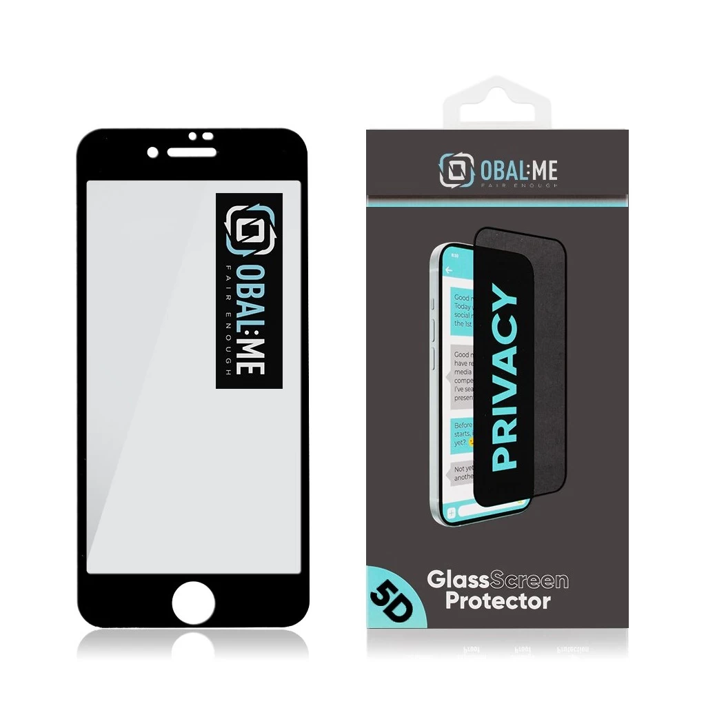 OBAL:ME Privacy 5D üveg kijelzővédő Apple iPhone 7/8/SE2020/SE2022 készülékhez fekete