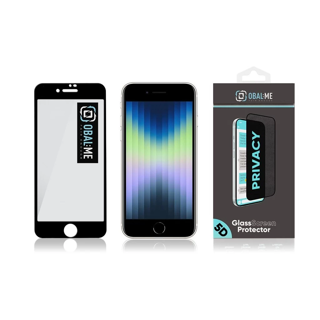OBAL:ME Privacy 5D üveg kijelzővédő Apple iPhone 7/8/SE2020/SE2022 készülékhez fekete