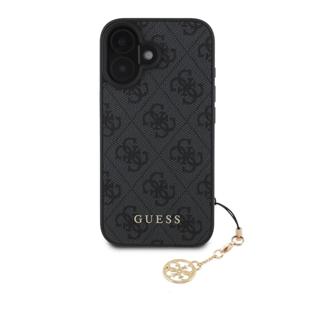 Guess 4G Charm tok iPhone 16 készülékhez szürke