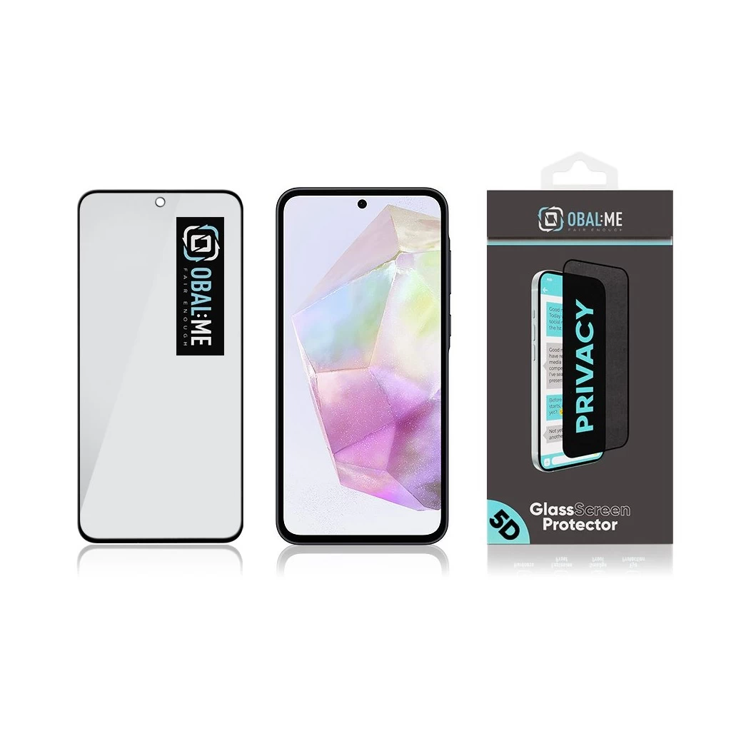 OBAL:ME Privacy 5D üveg kijelzővédő Samsung Galaxy A35 5G készülékhez fekete