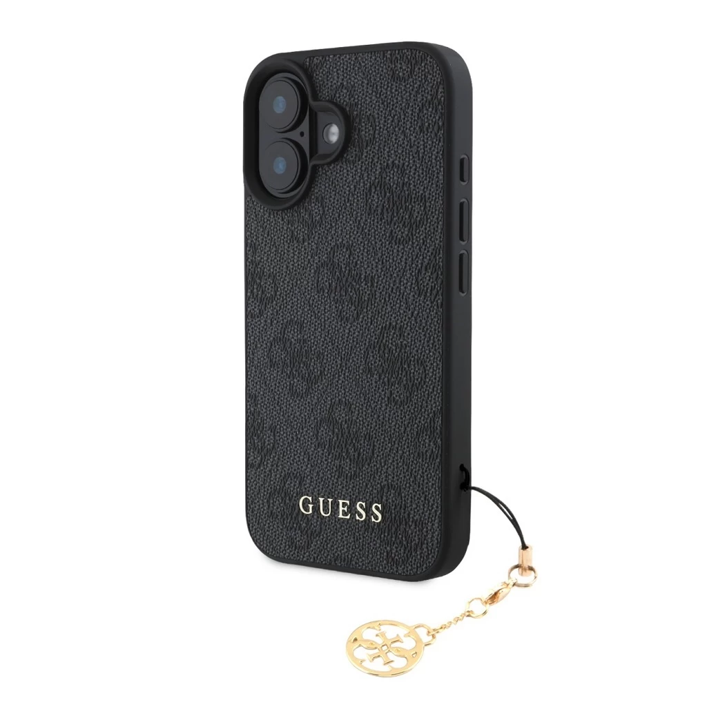 Guess 4G Charm tok iPhone 16 Plus készülékhez Tone on Tone szürke