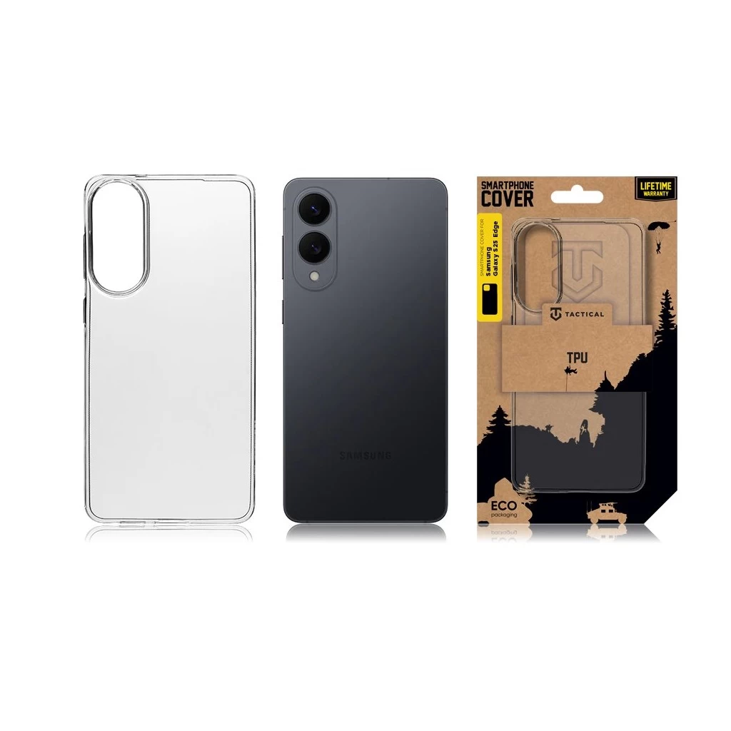 Tactical TPU tok Samsung Galaxy S25 Edge készülékhez átlátszó