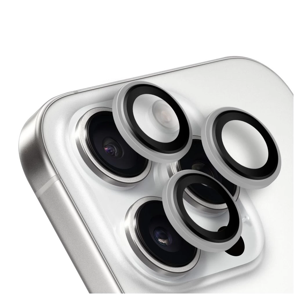 OBAL:ME kamera lencsevédő Apple iPhone 16 Pro/16 Pro Max készülékhez fehér Titanium