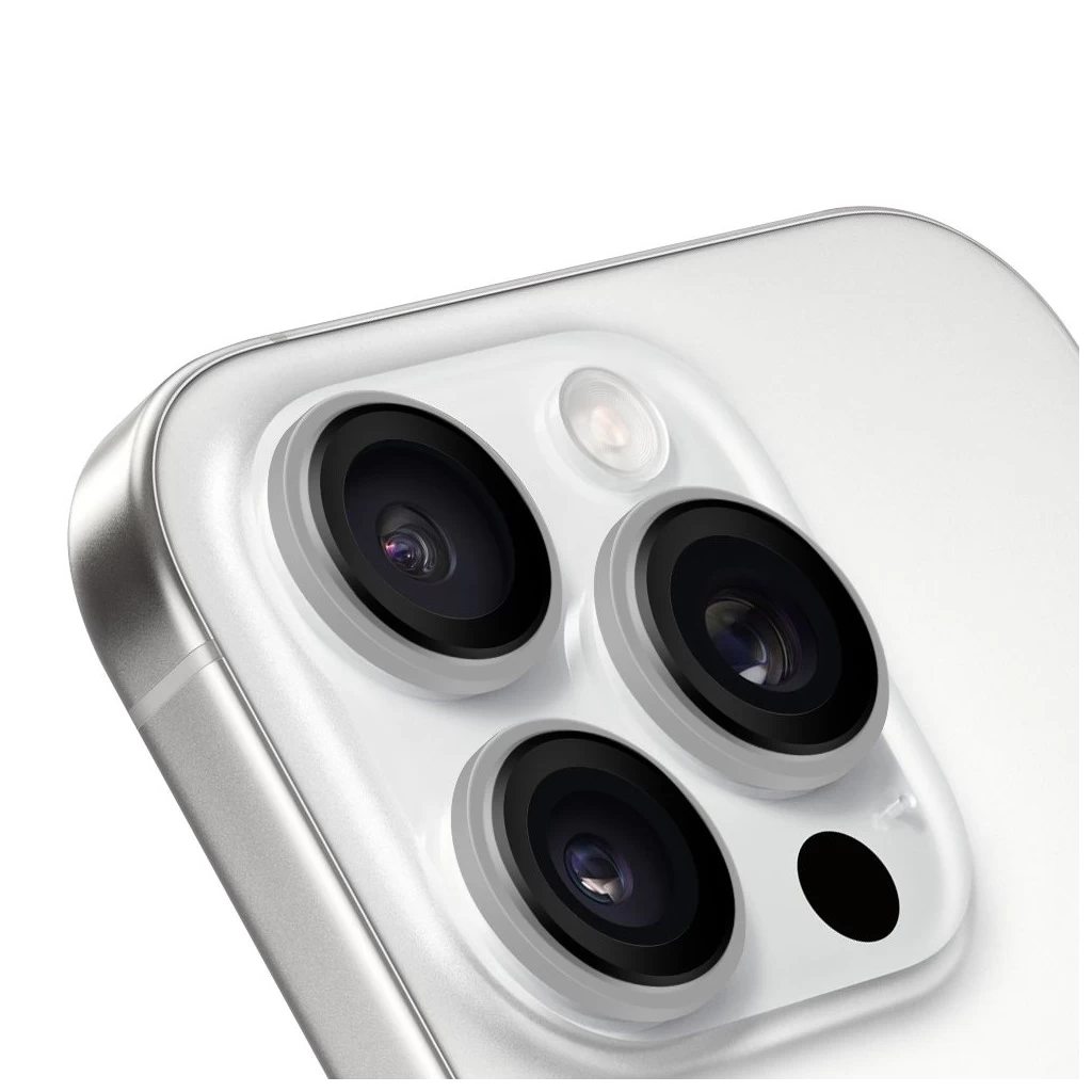 OBAL:ME kamera lencsevédő Apple iPhone 16 Pro/16 Pro Max készülékhez fehér Titanium