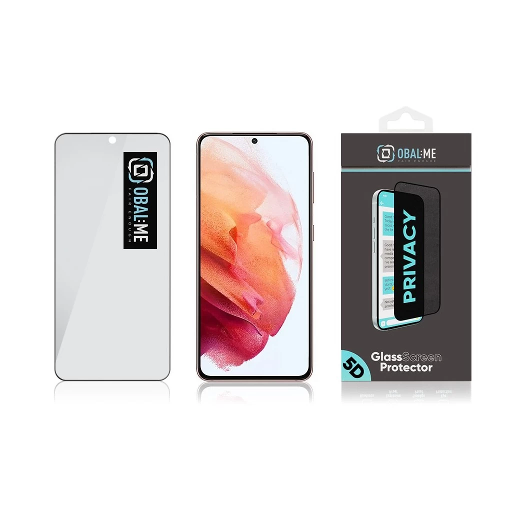 OBAL:ME Privacy 5D üvegkijelzővédő Samsung Galaxy S21 készülékhez fekete