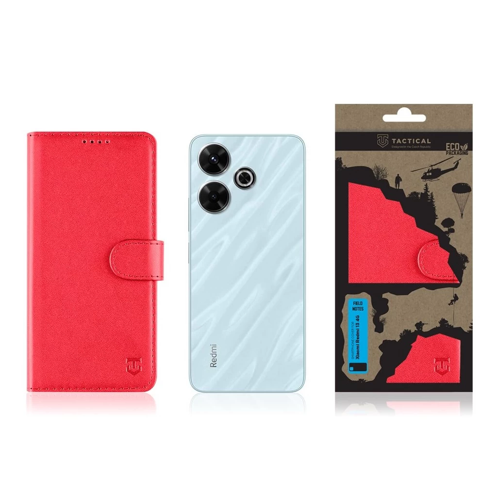 Tactical Field Notes Xiaomi Redmi 13 4G készülékhez tok piros