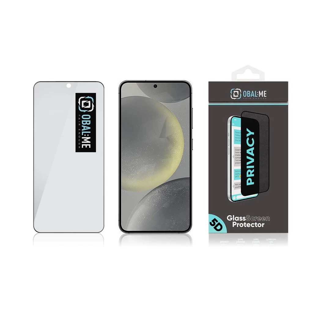 OBAL:ME Privacy 5D üveg kijelzővédő Samsung Galaxy S24 készülékhez fekete