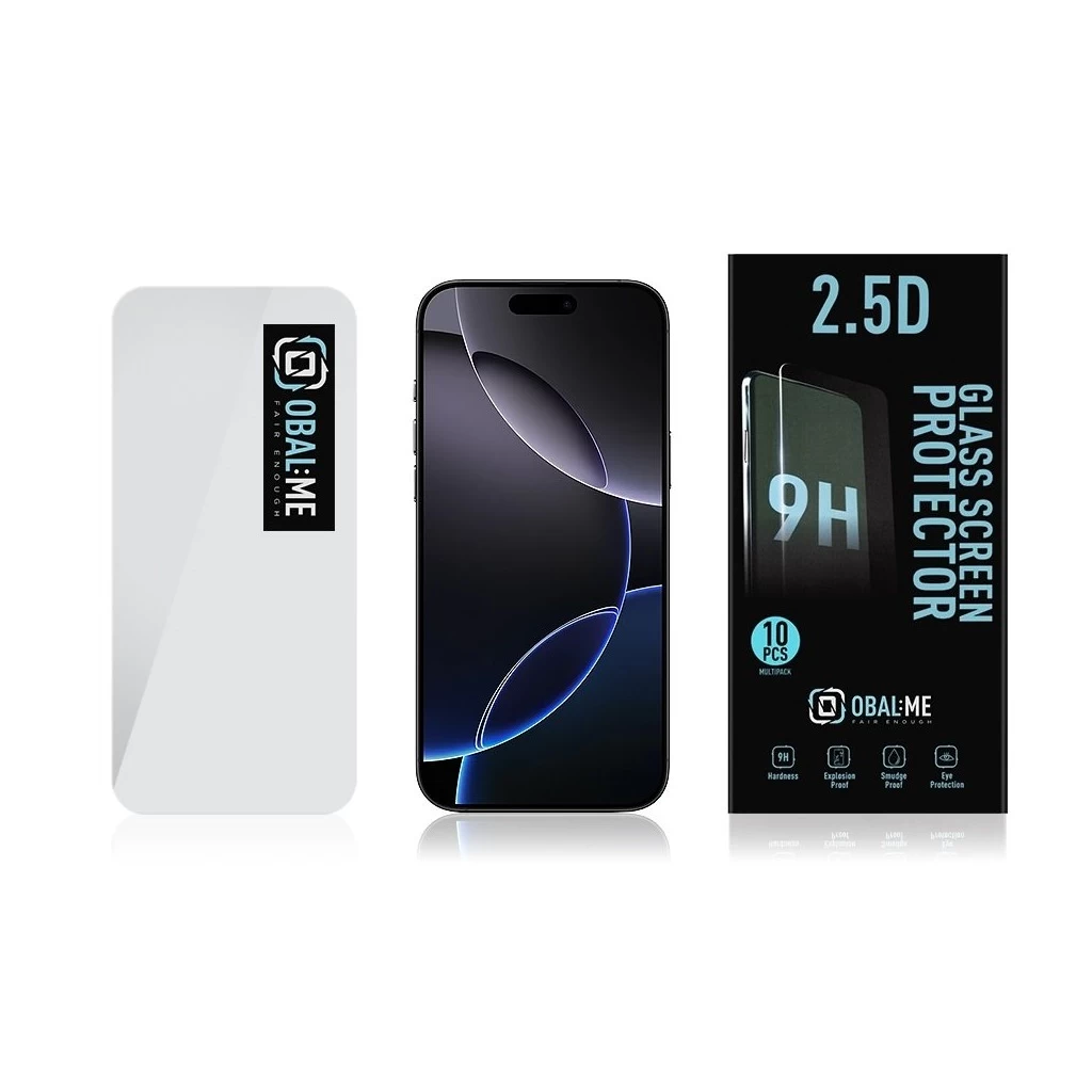 OBAL:ME Multipack 2.5D üvegkijelzővédő Apple iPhone 16 Pro Max készülékhez átlátszó (10pcs)