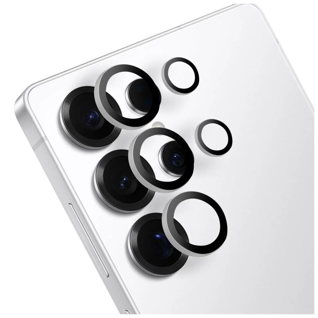 OBAL:ME kameralencsevédő Samsung Galaxy S25 Ultra készülékhez titán fehér ezüst