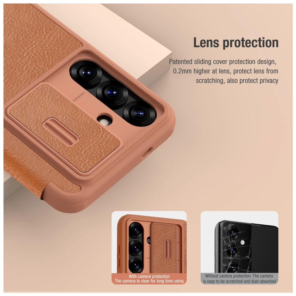 Nillkin Qin Book PRO tok Samsung Galaxy S25 készülékhez fekete