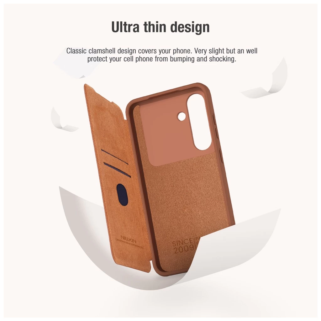 Nillkin Qin Book PRO tok Samsung Galaxy S25 készülékhez fekete