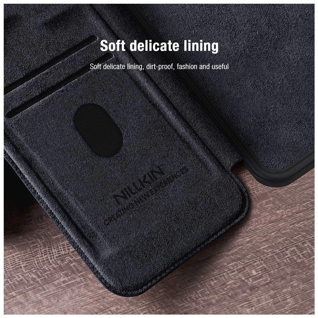 Nillkin Qin Book PRO tok Samsung Galaxy S25 készülékhez fekete