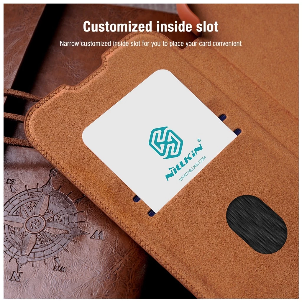 Nillkin Qin Book PRO tok Samsung Galaxy S25+ készülékhez fekete