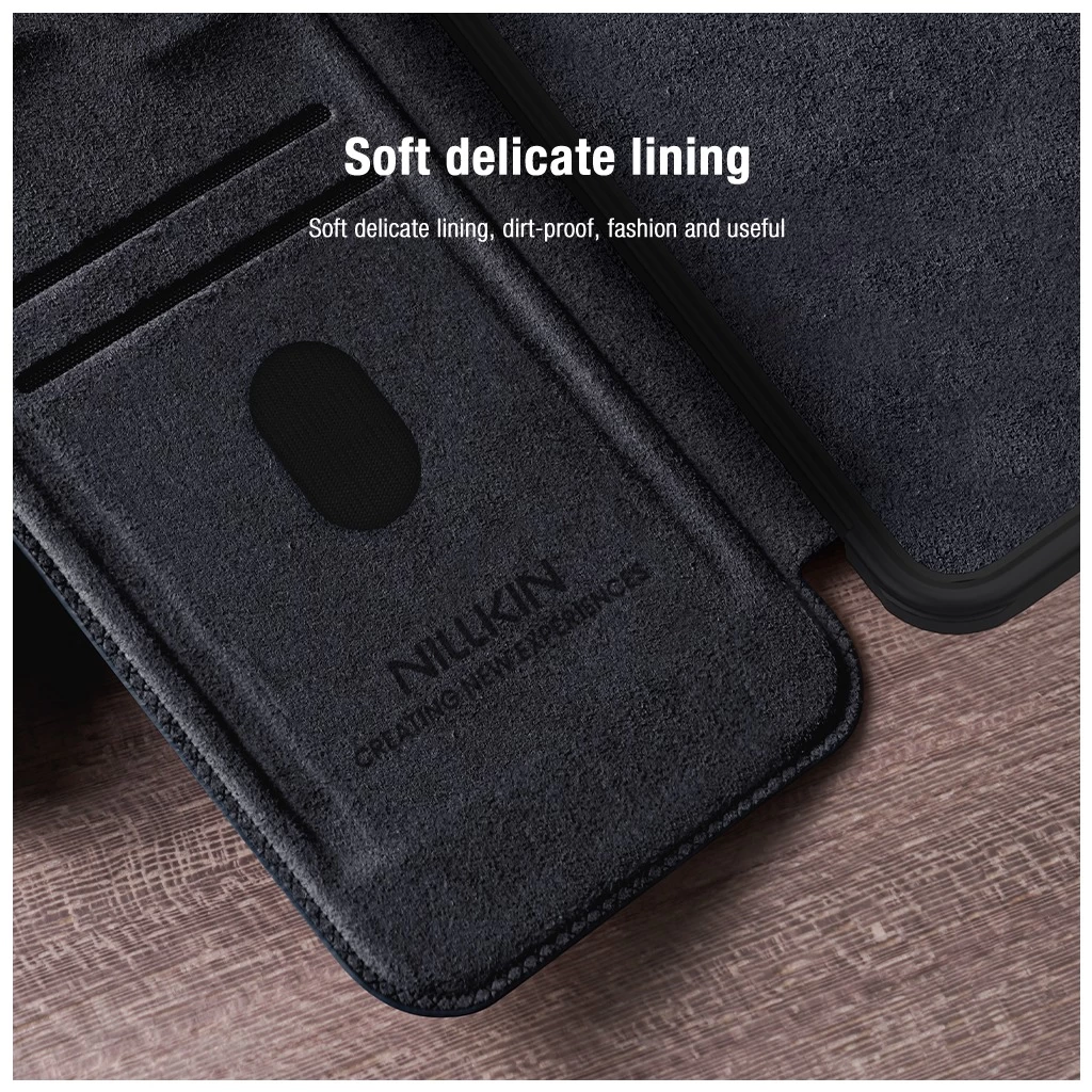 Nillkin Qin Book PRO tok Samsung Galaxy S25+ készülékhez fekete