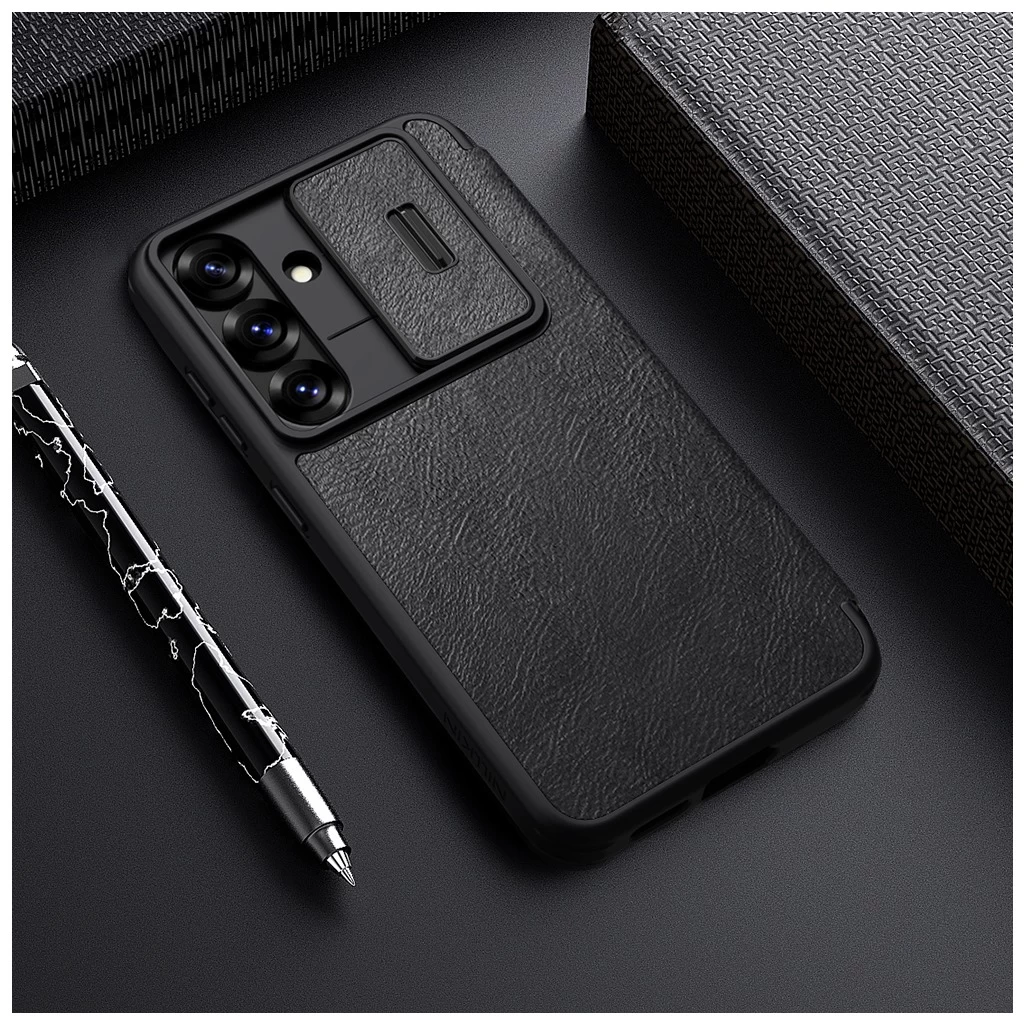 Nillkin Qin Book PRO tok Samsung Galaxy S25+ készülékhez fekete