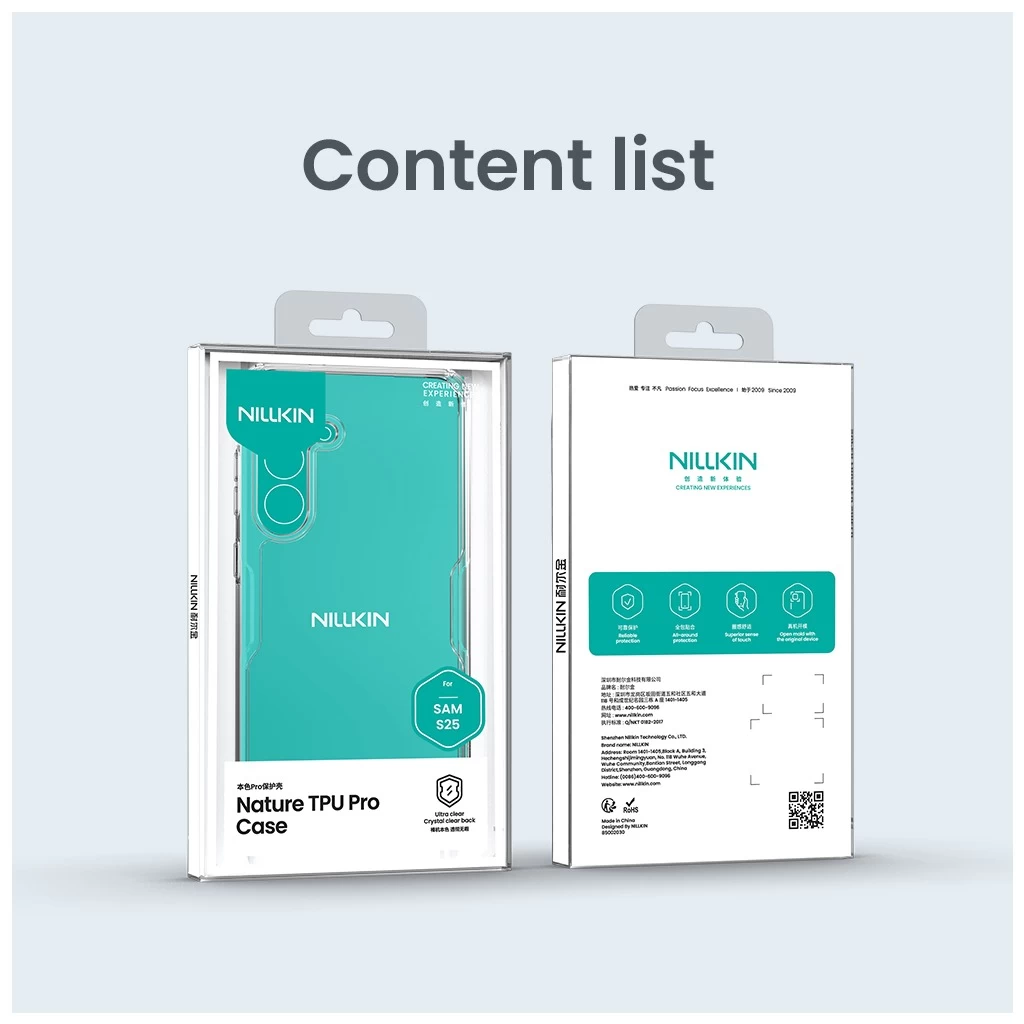 Nillkin Nature TPU PRO tok Samsung Galaxy S25 készülékhez átlátszó