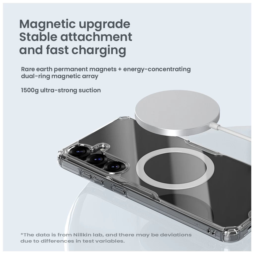 Nillkin Nature TPU PRO mágneses tok Samsung Galaxy S25+ készülékhez átlátszó