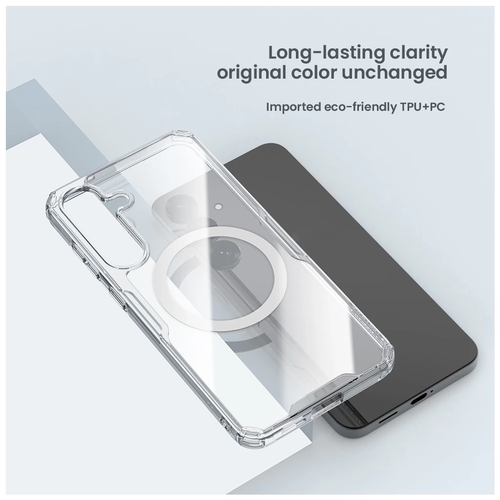 Nillkin Nature TPU PRO mágneses tok Samsung Galaxy S25+ készülékhez átlátszó