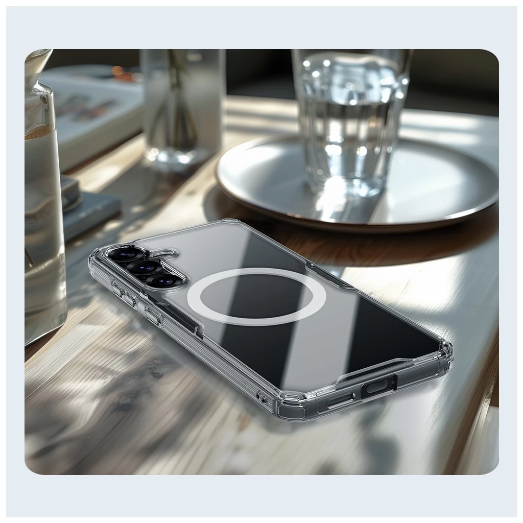 Nillkin Nature TPU PRO mágneses tok Samsung Galaxy S25+ készülékhez átlátszó