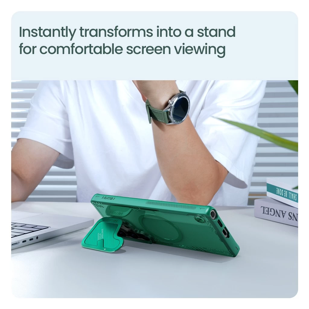 Nillkin Iceblade Prop Magnetic tok Samsung Galaxy S25 Ultra készülékhez fekete