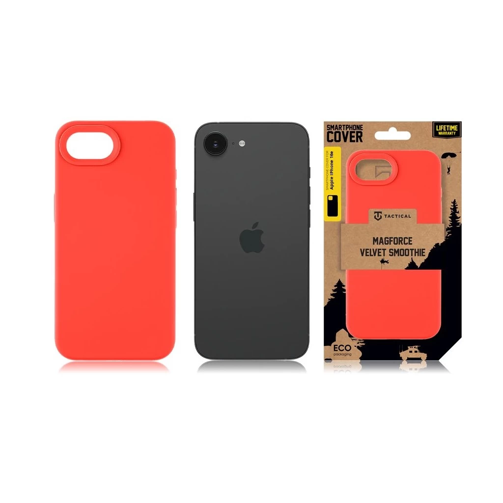 Tactical MagForce Velvet Smoothie tok Apple iPhone 16e készülékhez, chilli