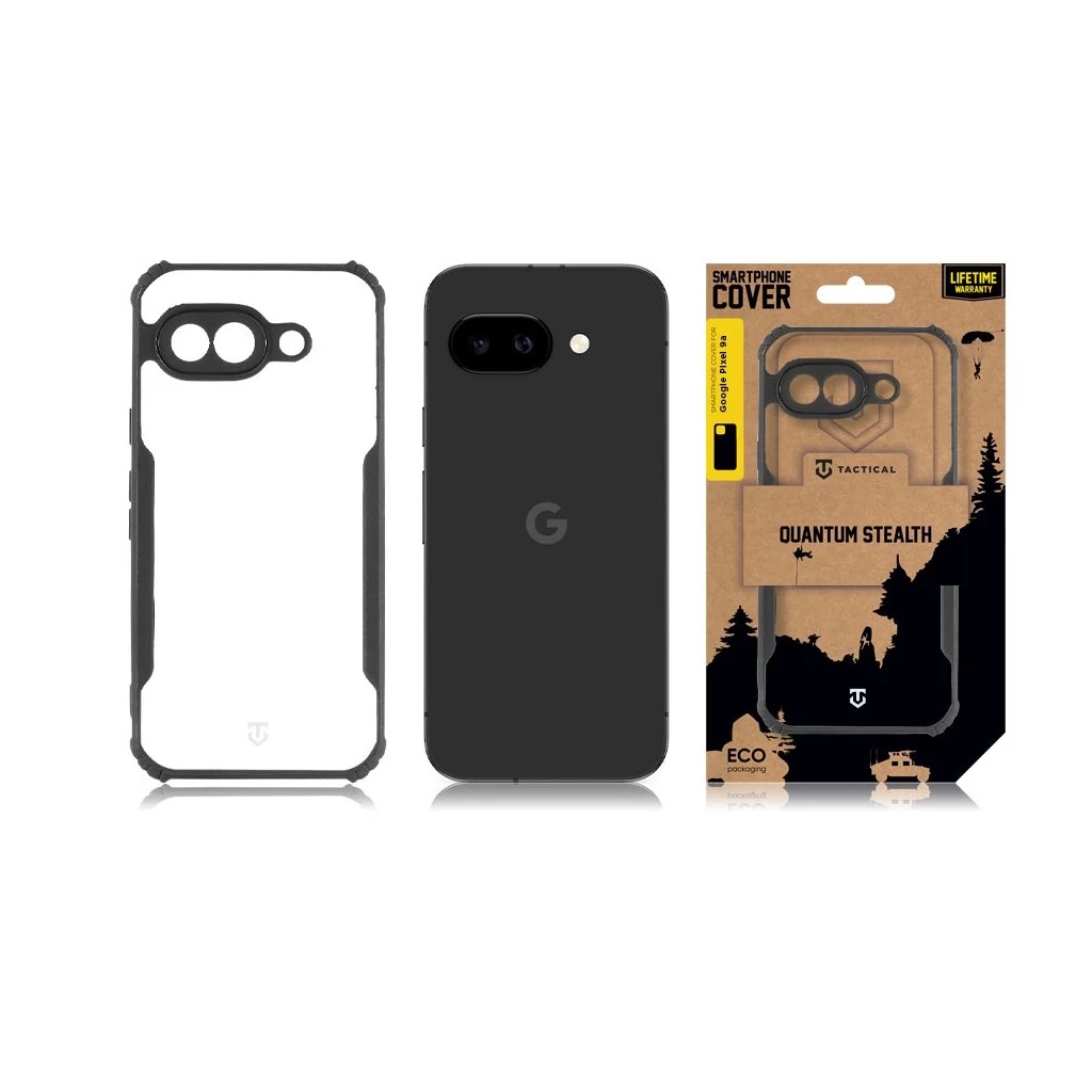 Tactical Quantum Stealth tok a Google Pixel 9a készülékhez, átlátszó/fekete