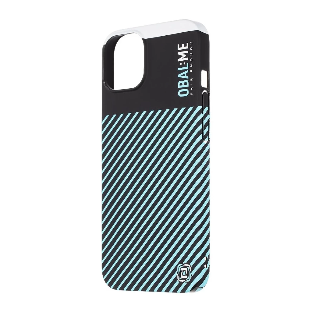 OBAL:ME Flossy Stripes tok Apple iPhone 13 készülékhez fekete/égkék