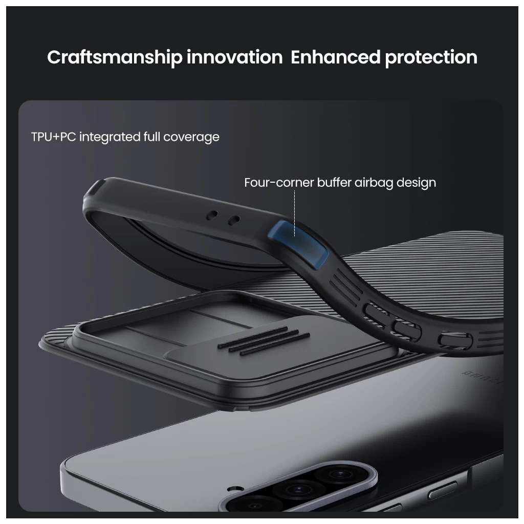 Nillkin CamShield PRO kemény tok Samsung Galaxy A36 5G készülékhez kék