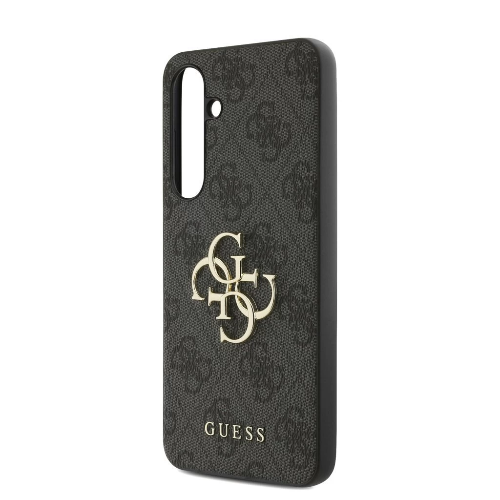 Guess PU 4G Metal Logo tok Samsung Galaxy S24 FE készülékhez szürke