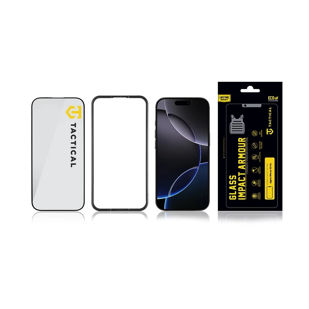 Tactical Glass Impact Armour kijelzővédő Apple iPhone 16 Pro készülékhez