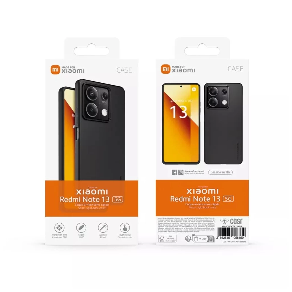 Made for Xiaomi TPU tok Xiaomi Redmi Note 13 5G készülékhez fekete