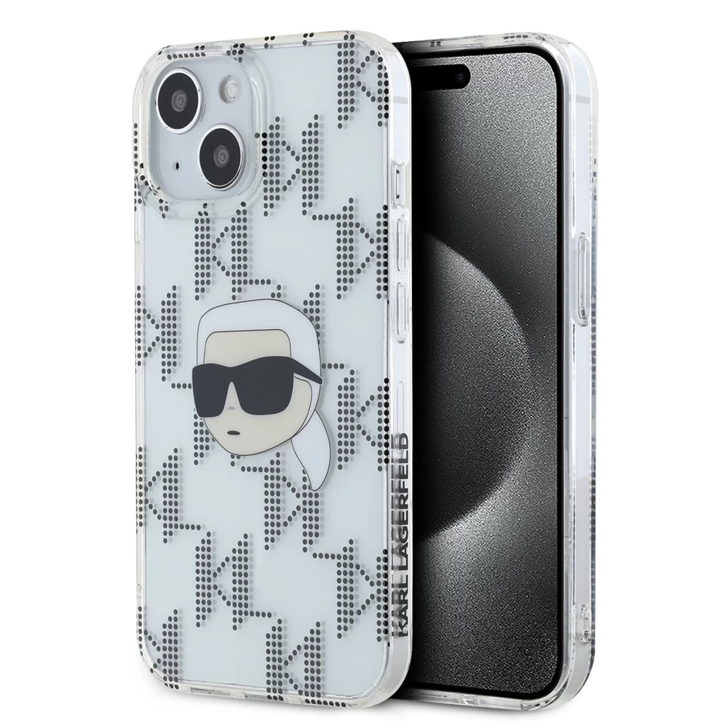 Karl Lagerfeld IML Electroplated Karl Head tok iPhone 15 készülékhez átlátszó