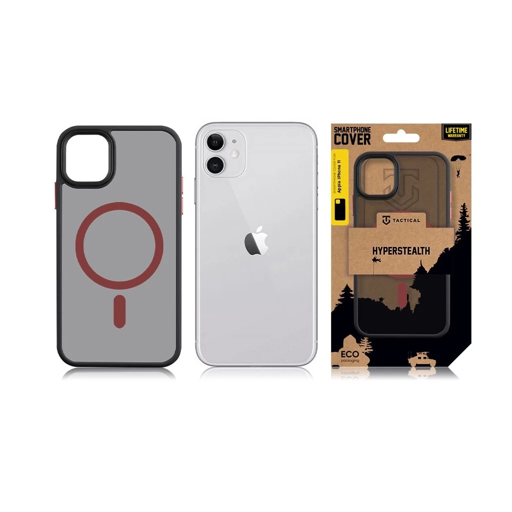 Tactical MagForce Hyperstealth 2.0 tok iPhone 11 készülékhez fekete/piros