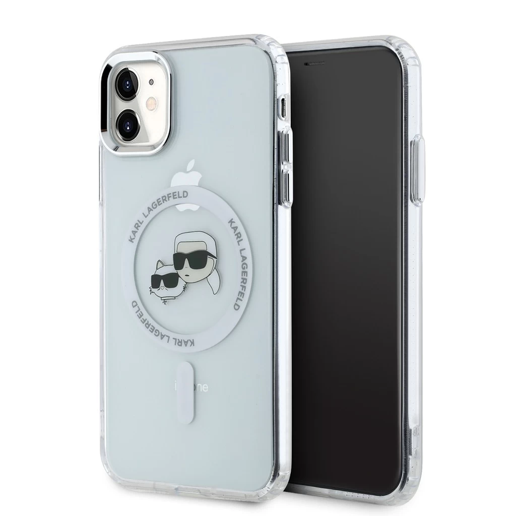 Karl Lagerfeld IML K&CH Heads Metal Frame MagSafe tok iPhone 11 készülékhez átlátszó
