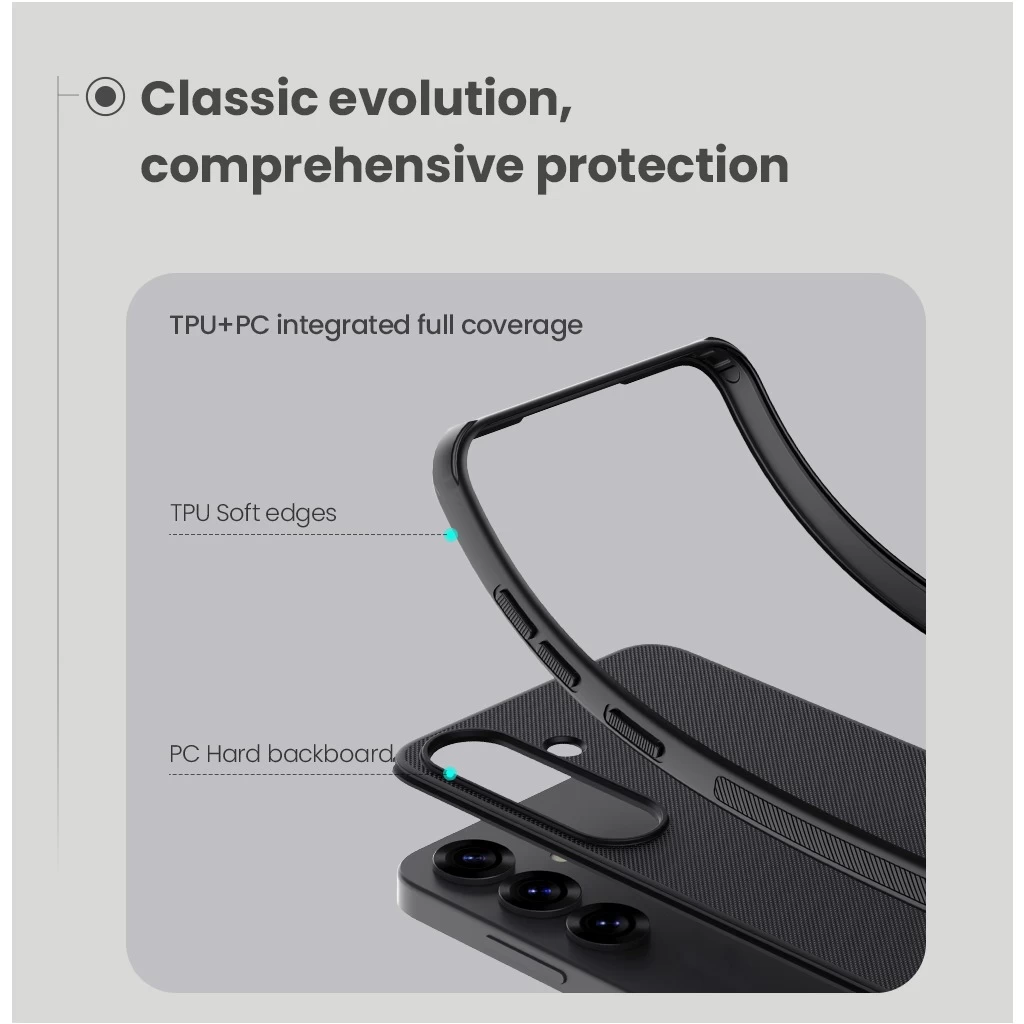 Nillkin Super Frosted PRO háttó tok Samsung Galaxy S25 készülékhez sötét zöld