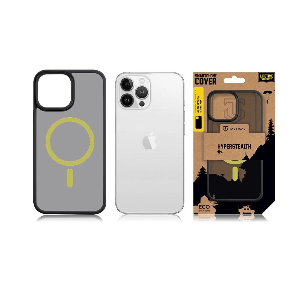 Tactical MagForce Hyperstealth 2.0 tok iPhone 13 Pro Max készülékhez fekete/sárga