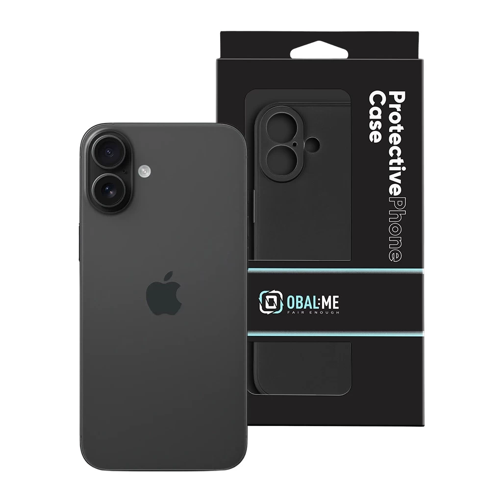 OBAL:ME Matte TPU tok Apple iPhone 16 Plus készülékhez fekete