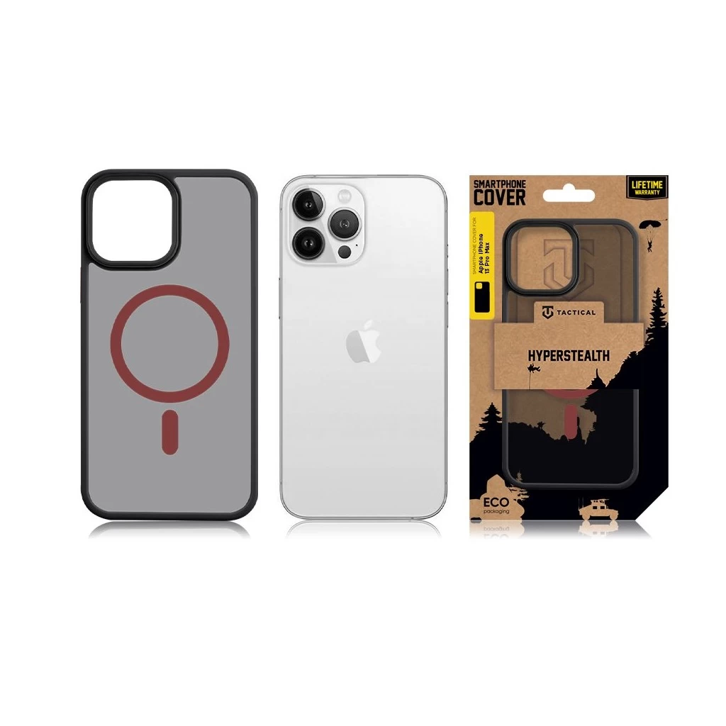 Tactical MagForce Hyperstealth 2.0 tok iPhone 13 Pro Max készülékhez fekete/piros