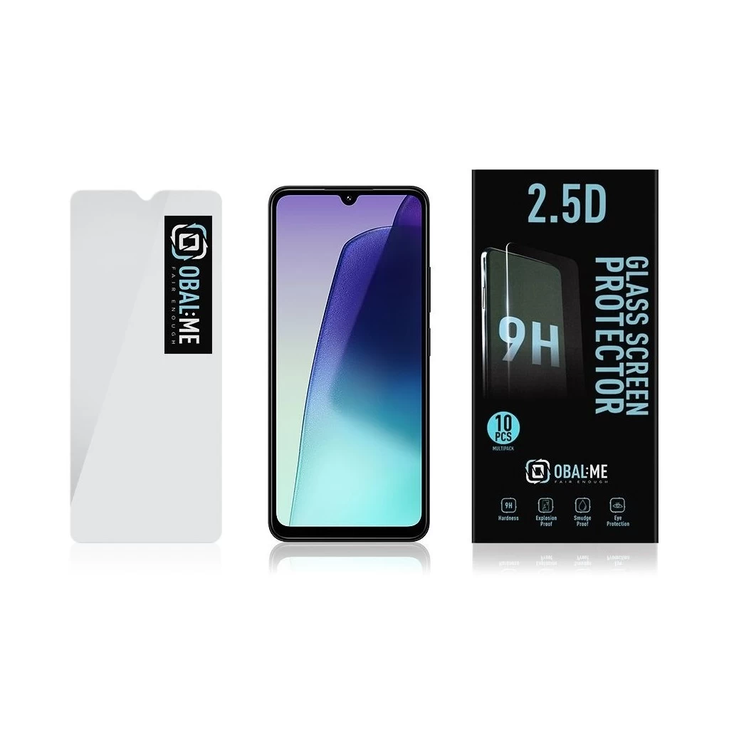 OBAL:ME Multipack Clear 2.5D üveg kijelzővédő Xiaomi Redmi 14C 4G, Poco C75, Poco M7 5G készülékhez (10 db)