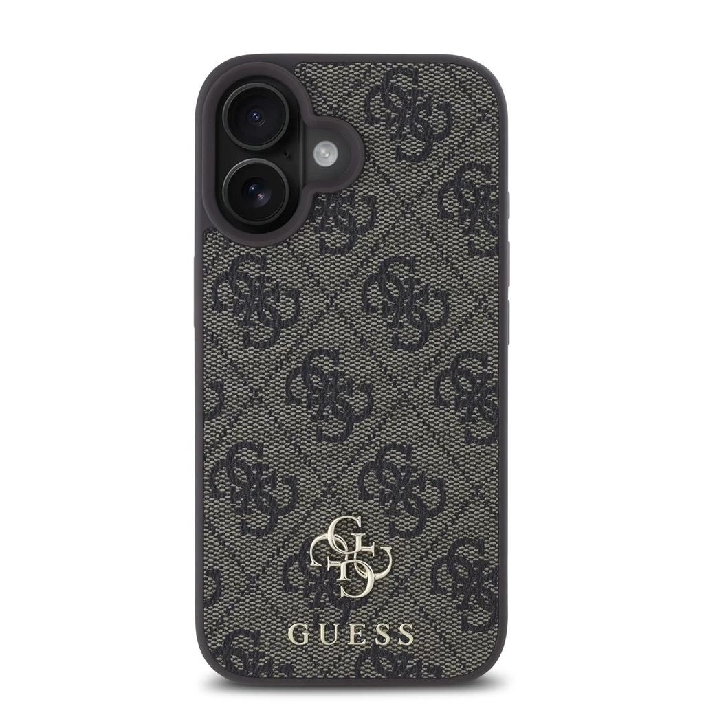 Guess PU 4G Small Metal Logo MagSafe tok iPhone 16 készülékhez barna