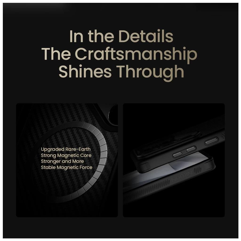 Nillkin CarboProp Aramid Magnetic tok Samsung Galaxy S25 Ultra készülékhez fekete