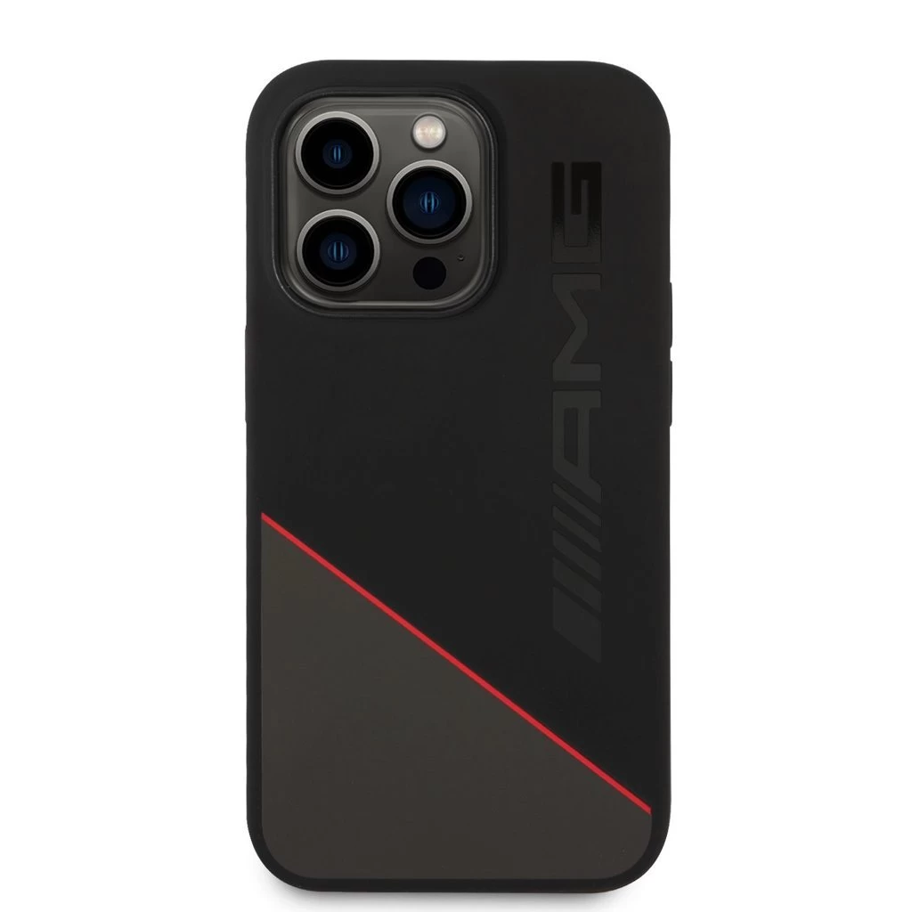 AMG Liquid Silicone Two Tone tok iPhone 14 Pro Max készülékhez fekete
