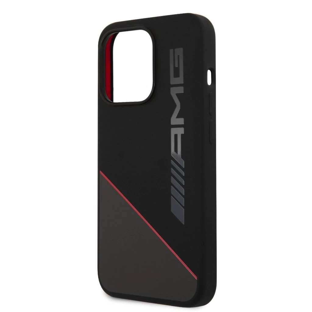 AMG Liquid Silicone Two Tone tok iPhone 14 Pro Max készülékhez fekete
