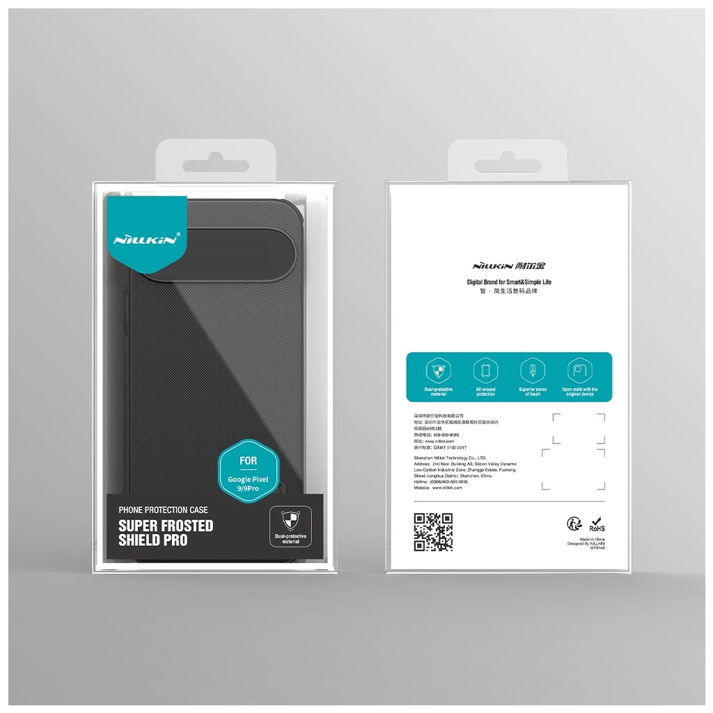 Nillkin Super Frosted PRO tok Google Pixel 9/9 Pro készülékhez fekete