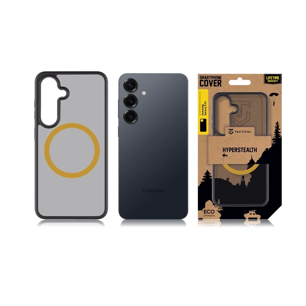 Tactical MagForce Hyperstealth 2.0 tok Samsung Galaxy S25 készülékhez fekete/sárga